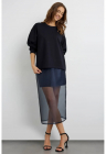 Bluza dama  bleumarin – croiala lejera – Albastru – FashionDays.ro