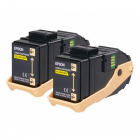 Pachet 2 tonere laser Epson C13S050606 yellow, 2×7500 pag – Vexio.ro