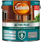 Lazura satinata pentru protectia lemnului Sadolin Active Plus WB, gri grafit, interior/exterior, 0.75 l – MatHaus.ro