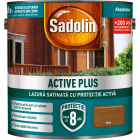 Lazura satinata pentru protectia lemnului Sadolin Active Plus WB, nuc, interior/exterior, 2.5 l – MatHaus.ro