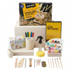 Set Creativ Modelaj Lut Alb cu Ustensile de Bază pentru Sculptură – Giftspot.ro