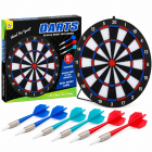 Joc darts cu tinta de 40 cm si 6 sageti, suport pentru pozitionare, multicolor, 6 ani+ – Hiris.ro