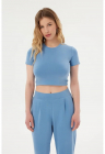 Tricou dama crop basic
