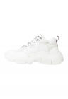 Pantofi sport de piele cu insertii de plasa - Alb