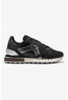 Pantofi sport din piele ecologica cu detaliu stralucitor - Negru/Bronz
