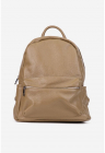 Rucsac dama din piele texturata taupe