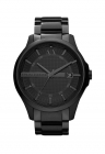 Ceas rotund analog cu cadran texturat - Negru - Negru