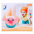 Jucarie muzicala porcusor Jumping Ball, roz si turcoaz, 3 ani+ – Hiris.ro