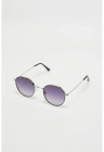 Ochelari de soare femei rame metalice argintii - lentile intunecate - protectie UV 400 -