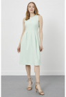 Rochie midi cu croiala in A - Verde pal