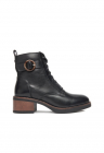Botine dama  piele naturala - Negru