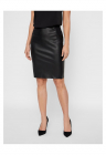 Fusta din imitatie de piele - neagra