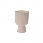 Ghiveci Keli Mika Petit Wood, PVC, alb piatra, diametru 18 cm, inaltime 26.5 cm – MatHaus.ro