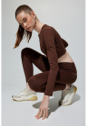 Bluza crop slim fit – Maro inchis – FashionDays.ro