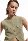 Vesta crop tricotata – Kaki – FashionDays.ro