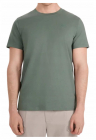 Tricou din bumbac cu decolteu la baza gatului – Verde – FashionDays.ro