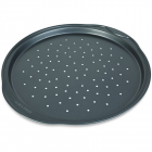 Tava Pizza 41.3 x 38.8 x 2.1 cm Forma Rotunda Metalica pentru Coacere Uniforma si Blat Crocant