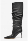 Cizme din piele cu toc stiletto – Negru – FashionDays.ro