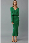 Rochie maxi - verde - tricot -