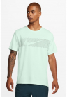 Tricou cu detalii fosforescente pentru alergare Miler Flash - Verde pal