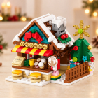 Set de constructie Cafenea de Craciun, cu brad si accesorii, 322 piese, 6 ani+ – Hiris.ro