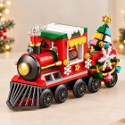 Set de constructie Tren de Craciun, cu brad si decoratiuni, 322 piese, 6 ani+ – Hiris.ro