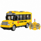 Autobuz scolar cu telecomanda R/C si lumini, scara 1:30, 22 cm, Galben, 3 ani+ – Hiris.ro