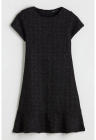 Rochie evazata cu aspect stralucitor – Negru – FashionDays.ro