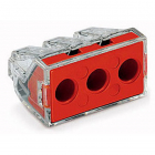 Set 10 conectori cu fixare prin impingere 3×2,5-6mm2 41A transparent Wago 773-173 – Vonmag.ro