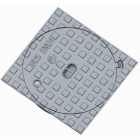 Capac canalizare carosabil cu rama TeraPlast, fonta ductila, D400, racord 315 mm, negru, 375 x 375 mm – MatHaus.ro