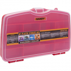 Cutie Organizator din Plastic cu Capac Transparent si 12 Compartimente 258 x 160 x 40mm Rosu