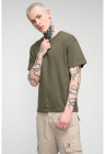 Tricou relaxed fit din bumbac – Verde inchis – FashionDays.ro