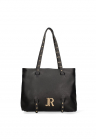 Geanta tote din piele Valoria Ultra – Auriu/Negru – FashionDays.ro