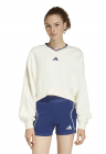 Bluza de trening cu croiala crop si decolteu in V Stadium – Crem/Bleumarin – FashionDays.ro