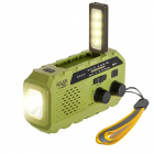 Radio Portabil FM/AM AD 1197 cu Panou Solar si Manivela Baterie 1200mAh Lanterna LED Functie Powerbank Verde – ITGalaxy.ro