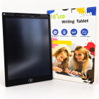 Tableta de scris si desenat LCD, 16 inch, cu stylus si buton de stergere, Negru – Hiris.ro