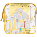 Set Gel de Dus + Unt de Corp cu Sclipici + Spray de Corp cu Sclipici + Crema pentru Maini + Bentita pentru Par + Bratari Absorbante pentru Incheieturi