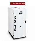PRODUS RECONDITIONAT DAR IN STARE DE FUNCTIONARE 27777 !!! Centrala termica pe peleti Fornello GT 25 Standard echipata cu pompa circulatie vas expansiune manometrusupapa de siguranta curatare mecanica arzator de peleti si schimbator de caldura – Fornello.ro