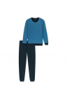 Pijama cu pantaloni lungi si imprimeu – Albastru – FashionDays.ro