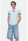 Tricou regular fit cu decolteu la baza gatului Stark – Albastru – FashionDays.ro