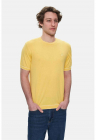 Tricou regular fit cu decolteu la baza gatului Fared – Galben – FashionDays.ro