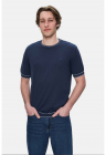Tricou regular fit cu decolteu la baza gatului Fared – Bleumarin – FashionDays.ro