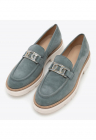 Mocasini dama  piele naturala – cu catarama – albastru – FashionDays.ro