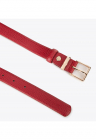 Curea ingusta din piele pentru femei – rosie – piele naturala – rosie – FashionDays.ro
