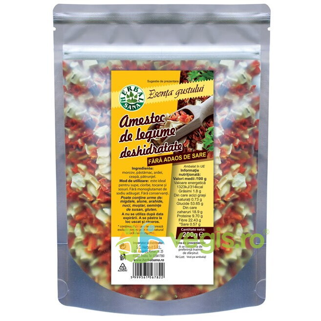 Oferte la Amestec de Legume Deshidratate fara Adaos de Sare 200g