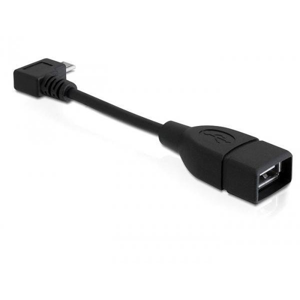 Oferte la Delock Cablu USB micro-B tata in unghi, la USB 2.0-A mama OTG 11cm