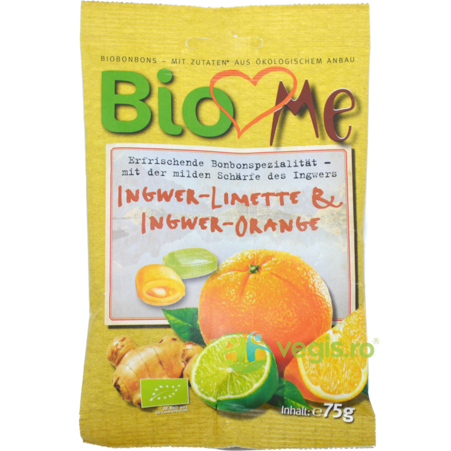 Oferte la Bomboane cu Ghimbir, Lime si Portocala Ecologice/Bio 75g