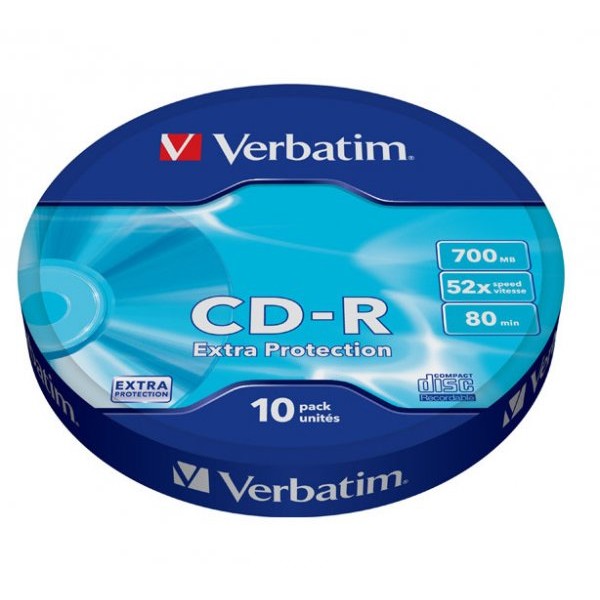 Oferte la CD-R Verbatim 10 bucati, 52x, 700MB