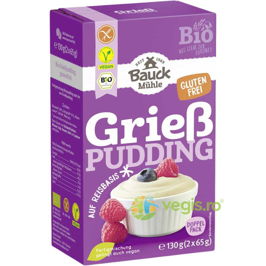 Oferte la Budinca de Gris Fara Gluten Ecologica/Bio 130g (2 x 65g)