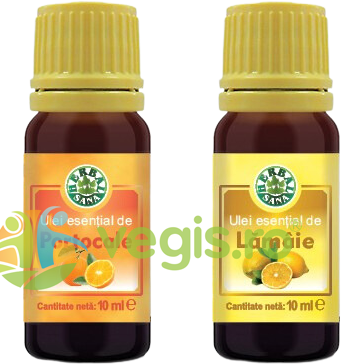 Oferte la Pachet Ulei Esential de Portocale 10ml + Ulei Esential de Lamaie 10ml